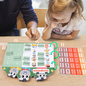 Juguete educativo de dibujos animados, libro silencioso con forma de Animal, rompecabezas magnético, juguetes de aprendizaje, carpeta de actividad de autismo, juguetes Montessori - Product Image 3