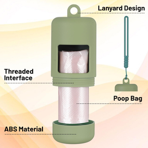 2026 OEM & ODM Distributeur de sacs à déjections pour animaux de compagnie (chats et chiens) d'extérieur, réutilisable, avec procédé de peinture par pulvérisation, et 1 rouleau de 15 sacs pour déjections canines - Product Image 3