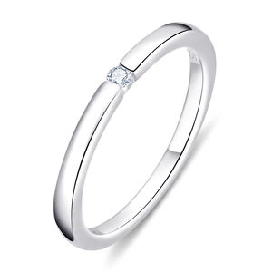 925 plata esterlina rodio plateado compromiso eternidad corte redondo anillos mujeres VVS D Color HPHT CVD laboratorio cultivado diamante anillo joyería - Product Image 2