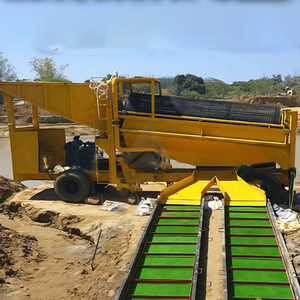 Equipo móvil de minería de oro con motor de motor, planta Trommel para componentes de núcleo de lavado de oro, capacidad de 380V/220V, 50-300 - Product Image 2