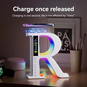 <b>Bluetooth</b> <b>Speakers</b> Wireless Charger with Portable Small <b>Mini</b> <b>Speaker</b> Color Atmosphere Lamp Multifunctional Rgb Night Light - Product Image 3