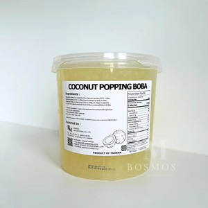 Bosmos Coconut Popping <b>Boba</b> 3.3kg Bottle-HALAL/HACCP Certified Taiwan <b>Bubble</b> Tea Bursting <b>Boba</b> - Product Image 1