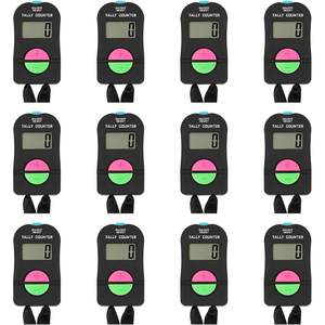 TopTie Sports Entertainment Contador de cuenta de mano electrónico 4/12PCs Clicker Counter Cordón para Golf Fish Lap Agregar resta - Product Image 1