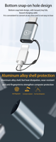 Adaptateur USB Type C mâle vers 8 broches femelle, convertisseur USB C vers 8 broches pour iPhone 15 16 Pro Max iPad, charge rapide et synchronisation des données