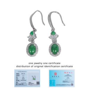 S925 עגילי טיפה ירוק משובצים צמודים לירוקים טבעיים עבור תכשיטים ואביזרים אופנתיים - Product Image 5