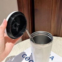 Nouveau Bestseller Emerit 2026 – Tasses de voyage isothermes en acier inoxydable à double paroi de 20 oz, revêtement poudré, avec couvercle à paille