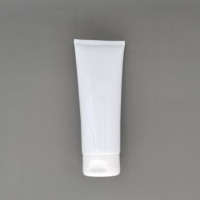 Tube de compression de gel de lotion vide en PE noir mat doux au toucher 100g 100ml 240ml avec couvercles à rabat noir mat