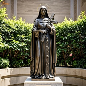 Iglesia al aire libre gran decoración latón fundido tamaño real usando inglete y sosteniendo cetro Irlanda patrón <span class=keywords><strong>San</strong></span> <span class=keywords><strong>Patricio</strong></span> estatua <span class=keywords><strong>de</strong></span> bronce - Product Image 6