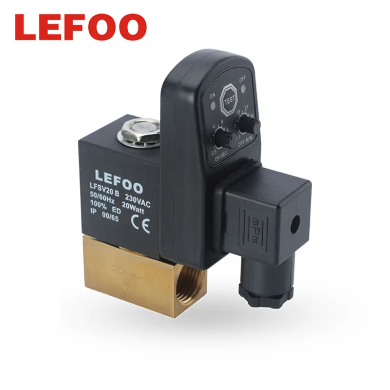LEFOO 2 Way Drainage Solenoid Valve For Compressed Air System LFSV20-B