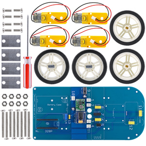 Kit de Coche Inteligente con Control Remoto Inalámbrico de 315MHz, Motor de Engranajes con Ruedas de Goma, Fácil de Conectar, 4WD, con Tutorial para Arduino UNO R3/Nano - Product Image 4