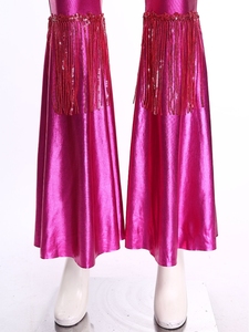 Womens Professtionsl <b>Dance</b> Vintage 70s 80s Disco <b>Dance</b> Jumpsuit Long <b>Pants</b> Metallic Shiny Rompers For Stage Clubbing Parties - Product Image 5