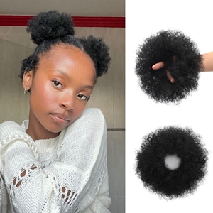 Vente en gros Chignon économique moelleux <span class=keywords><strong>afro</strong></span> crépus à bande <span class=keywords><strong>élastique</strong></span> Queue de cheval <span class=keywords><strong>afro</strong></span> bouffante Jolie fille <span class=keywords><strong>Coiffure</strong></span> pour femme noire - Product Image 1