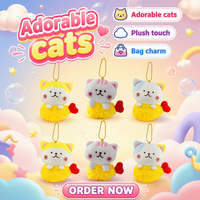 Mini porte-clés en peluche en gros, jouets personnalisés en boîte mystère, breloques de sac Kawaii, décoration intérieure, cadeau personnalisé en boîte mystère