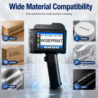 Imprimante jet d'encre portable WISEPRINT 25,4 mm HP-WP254 Pro Mate pour l'impression de codes-barres et dates de production sur matériaux flexibles
