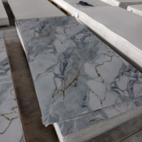 Lámina de PVC con Efecto Mármol para Baño, 1220x2440x3mm, Impermeable, Alto Brillo, Anti-Rayones, Panel de Pared, Fácil Instalación, Interior, OEM