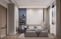 Ensemble de bureau et armoire de chambre minimaliste moderne, unité autonome personnalisable avec design gratuit, grande capacité de rangement, en MDF, gain de place