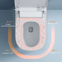 Chauffage allongé moderne assis bidet automatique une pièce AI toilette intelligente articles sanitaires wc toilette automatique