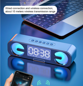 Không Dây sạc máy tính để bàn Bluetooth loa với có thể điều chỉnh LED ánh sáng đôi đồng hồ báo thức chức năng - Product Image 3