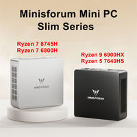 MINISFORUM UM870 Mini PC Delgado, AMD Ryzen 7 8745H R5 7640HS, DDR5, USB4.0, LAN 2.5G, WiFi6E, Mini Ordenador de Alto Rendimiento para Juegos