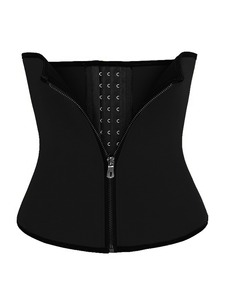 Korset Pelangsing Tubuh Wanita Desain Ganda dengan Ritsleting dan Pengait, Pengontrol Perut, untuk Olahraga, Berbahan Neoprena - Product Image 3