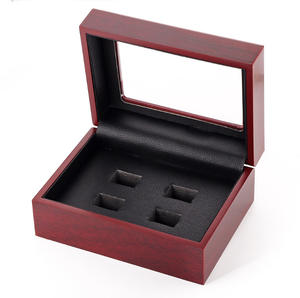 Champion <strong>Luxury</strong> Wooden <strong>Championship</strong> <strong>Ring</strong> <strong>Display</strong> <strong>Box</strong> Rectangle 2 Slots 3 Slots 6 Slots Big Hole <strong>Ring</strong> Insert for Jewelry - Product Image 2