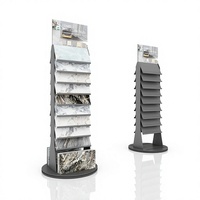 Présentoir rotatif vertical double face pour carreaux, sur pied, pour salle d'exposition