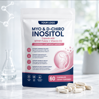 OEM ODM 120 capsules de D-Chiro-Inositol 99% certifiées végétaliennes et halal, marque privée MYO, pour adultes - Équilibre hormonal et soutien de la fertilité