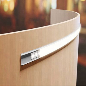 Profil Led <span class=keywords><strong>aluminium</strong></span> hitam perak putih, 1m 2m 3m dengan penutup PC klip topi <span class=keywords><strong>6063</strong></span>-t5 saluran Led <span class=keywords><strong>aluminium</strong></span> - Product Image 4