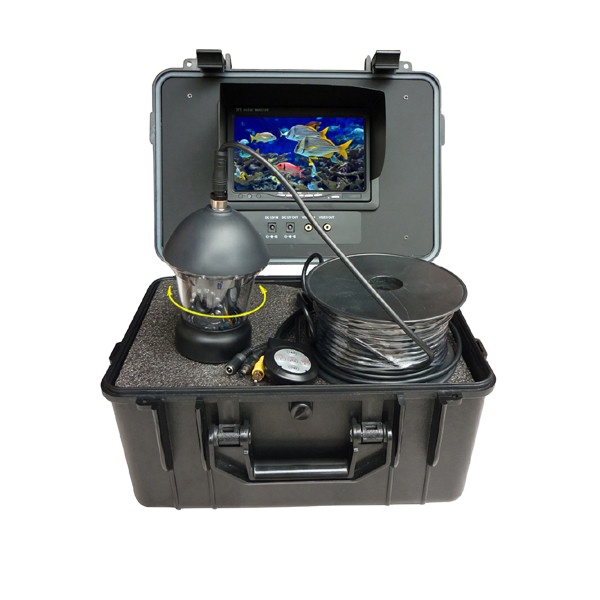 Fish Finder Monitor LCD TFT 7 Inci, Kamera Memancing Bawah Air dengan Kabel Kedalaman 20M 360 Geser Putar