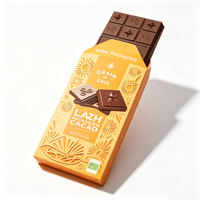 Boîte de présentation de comptoir pour snacks les plus vendus, impression numérique, boîte en papier brillante pour barres chocolatées, boîte en papier personnalisée pour biscuits, fabrication sur mesure