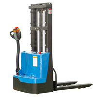 Gerbeur autoportant Yancha 48V à batterie plomb-acide, mât à deux/trois niveaux, pneus en polyuréthane, déplaceur latéral hydraulique, propulsion arrière 1