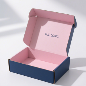 Bán buôn phân hủy sinh học màu nâu hồng sóng đóng gói vận chuyển Quà Tặng hộp giấy biểu tượng tùy chỉnh hộp carton để đóng gói - Product Image 4