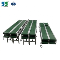 Convoyeur à bande plate GOLDGUN 60 mm 220 V avec moteur externe, cadre en aluminium, capacité de 200 kg pour ligne d'emballage alimentaire