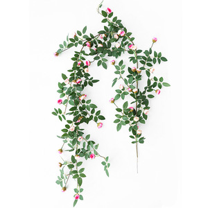 Guirlandes de roses artificielles Gardenia en soie pour mariage, décoration murale et de plafond, intérieur et extérieur - Product Image 5