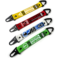 Porte-clés de voiture personnalisés avec logo en gros pour moto, porte-clés brodés anime et accessoires mousquetons tissés personnalisés