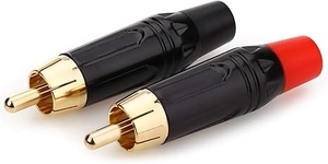 Adaptador de enchufes macho RCA Audio <span class=keywords><strong>Phono</strong></span> chapado en oro soldadura 24K oro altavoz enchufes RCA Jack S.Wieler para adaptador de conector de Cable - Product Image 4