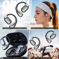 Écouteurs sans fil ouverts M75 5.49, écouteurs sportifs avec écran numérique, crochets d'oreille, pour le sport, la course à pied, l'exercice et la conduite