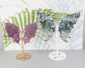 Alas de Mariposa de Cristal Natural de Alta Calidad, Alas de Mariposa Talladas para Regalo, Otras Manualidades de Cristal, Categoría de Productos - Product Image 5