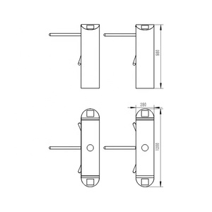 ระบบควบคุมการเข้าออกภายในและภายนอกอาคารแบบ OEM พร้อมระบบจดจำใบหน้าอัตโนมัติ บัตร IC คิวอาร์โค้ด สำหรับทางเข้าสถานี ยิม ประตู 3 แขน - Product Image 3