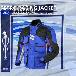 Veste de course à manches longues en polyester/coton mélangé rétro américain 220g, tendance F1, brodée, pour l'hiver, pour adultes, vente chaude 2025 - Product Image 2