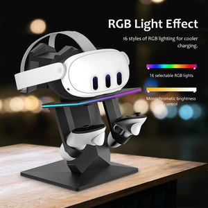 Dock de charge support VR pour <span class=keywords><strong>Oculus</strong></span> Quest 3s accessoires casque VR et contrôleurs tactiles support d'affichage Index RGB support vertical - Product Image 5
