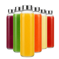 Gobelet en verre avec couvercle personnalisé, bouteille d'eau en verre borosilicate transparent, gobelet réutilisable pour café, jus, thé
