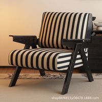 Chaise longue individuelle antique française en bois massif, écologique, style décontracté rétro, pour salon, chambre, balcon, moderne