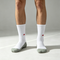 Chaussettes de sport en coton pour hommes avec logo brodé personnalisé OEM de haute qualité, conception de broderie personnalisée, vente en gros ODM