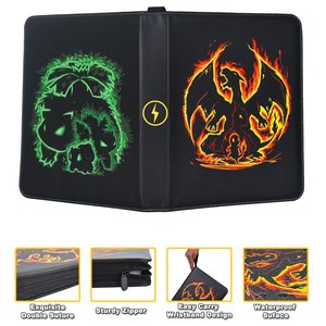 Carpeta para Colección de Tarjetas Pokémon, 9 Bolsillos, 900 Fundas de Doble Cara, Material PU, Inspirada en Tarjetas Deportivas MTG TCG Japonesas - Product Image 4