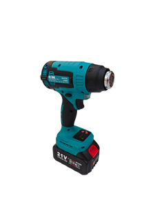 Pistola de aire caliente con batería de litio de 21V, pistola de calor con temperatura constante continua, interruptor antifalsos toques con luz LED, en stock. - Product Image 6