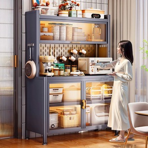 Meuble de salle à manger en acier sur mesure à 5 niveaux, buffet de salon au <span class=keywords><strong>design</strong></span> moderne, disponible en noir et blanc, mobilier de cuisine et de maison - Product Image 5