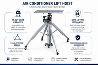 Lève-climatiseur électrique robuste, capacité 150 kg, hauteur de levage 5200 mm, pour concentrateur logistique et approvisionnement industriel
