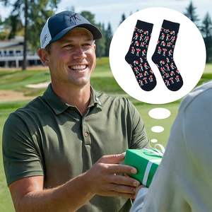 Venta al por mayor calcetines deportivos de algodón personalizados de alta calidad ciclismo Unisex adulto Golf calcetines Accesorios de Golf para hombres calcetines personalizados ropa interior - Product Image 6