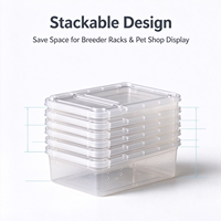 Boîte à reptiles ventilée en plastique PP 15x10x6,5 cm, empilable, pour araignées, tarantules, jeunes isopodes, vente en gros